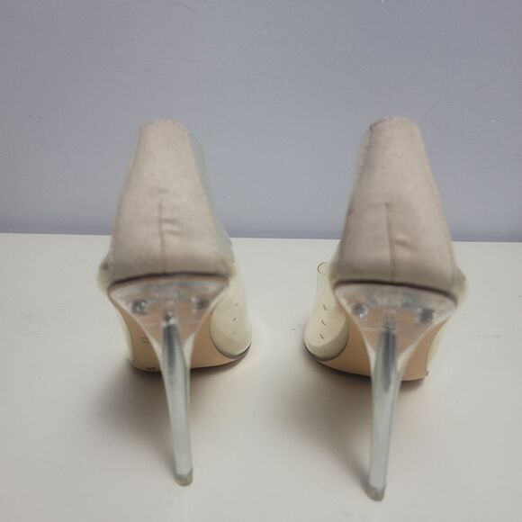 Capes Robbin glass doll clear pointy toe high heel pumps, 8 - Picture 5 of 8